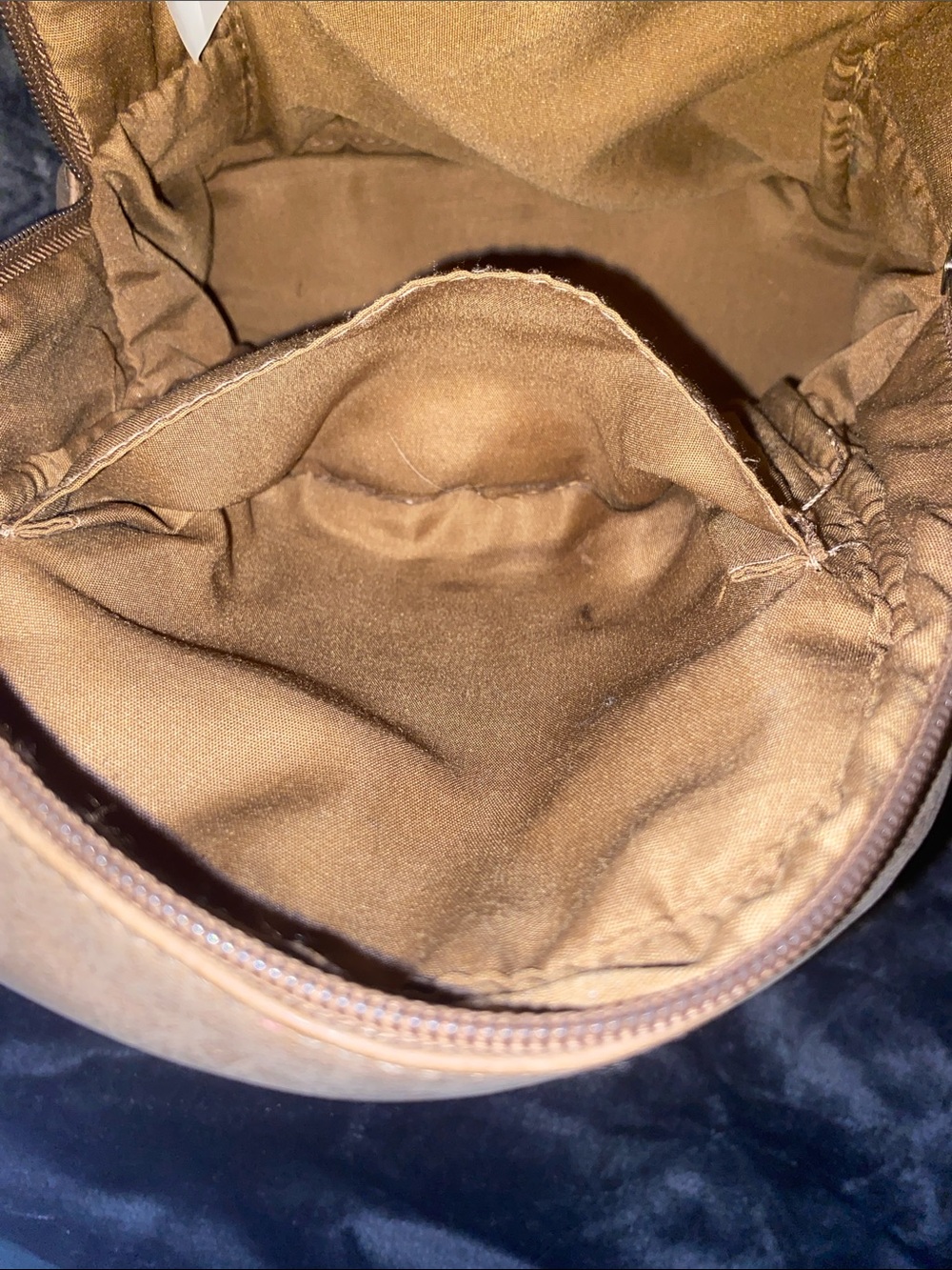 Shearling-Trim Tan Mini Backpack - Picture 11 of 13